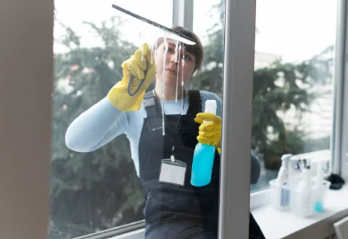 Nettoyage de vitres intérieures et extérieures aux Mujouls
